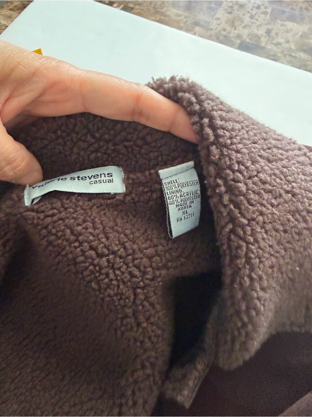 Valerie Stevens Brown Faux Suede & Faux Shearling Long Coat XL. - Picture 8 of 14